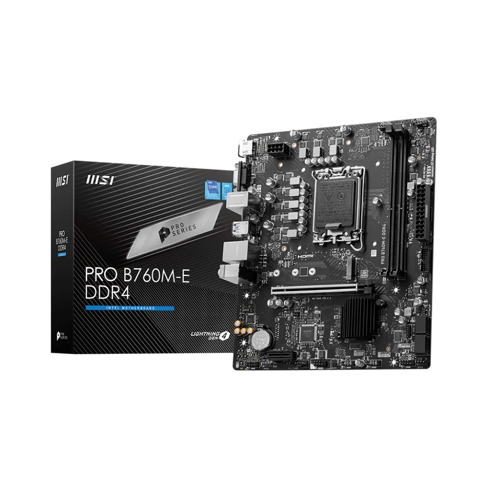 לוח אם אינטל MSI PRO B760M-E DDR5 LGA1700 HDMI VGA