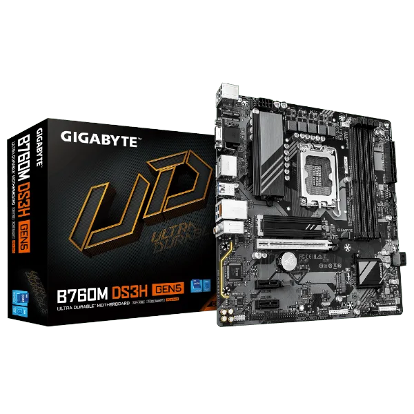 לוח אם אינטל Gigabyte B760M DS3H DDR5 HDMI DP