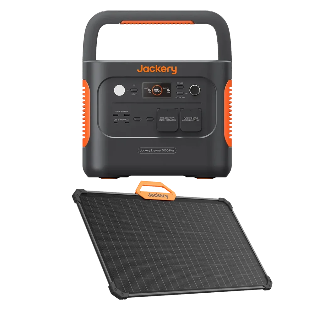 תחנת כוח ניידת JACKERY 1000 Plus + פאנל סולארי JACKERY 80W