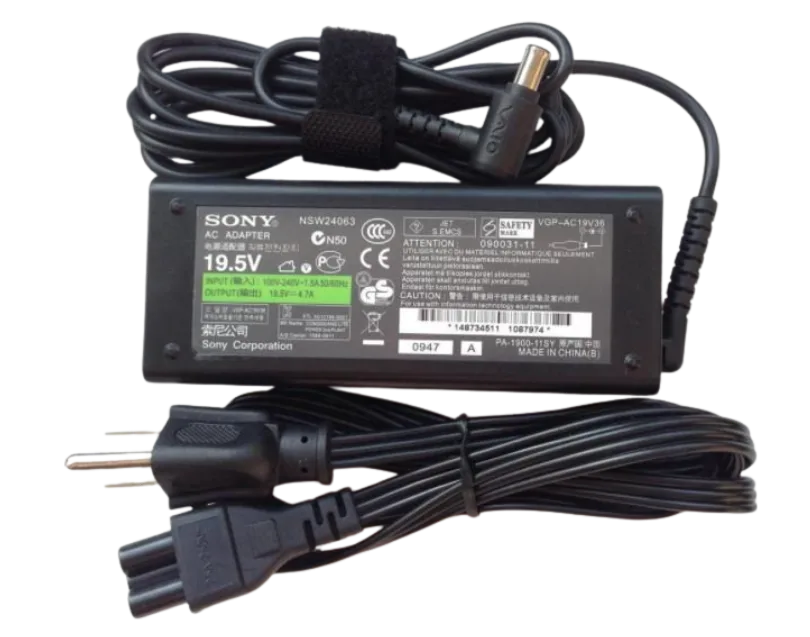 מטען מקורי למחשב נייד Sony 90W 4.8X1.7mm