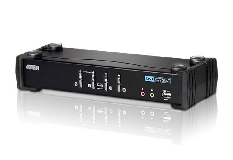 קופסא KVM ל-4 מחשבים Aten CS1764A DVI/USB