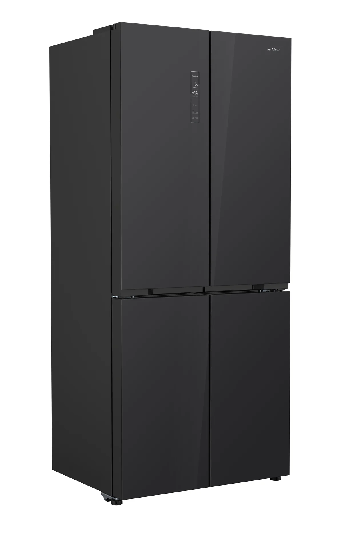 מקרר 4 דלתות 485 ליטר זכוכית שחור PROVIEW