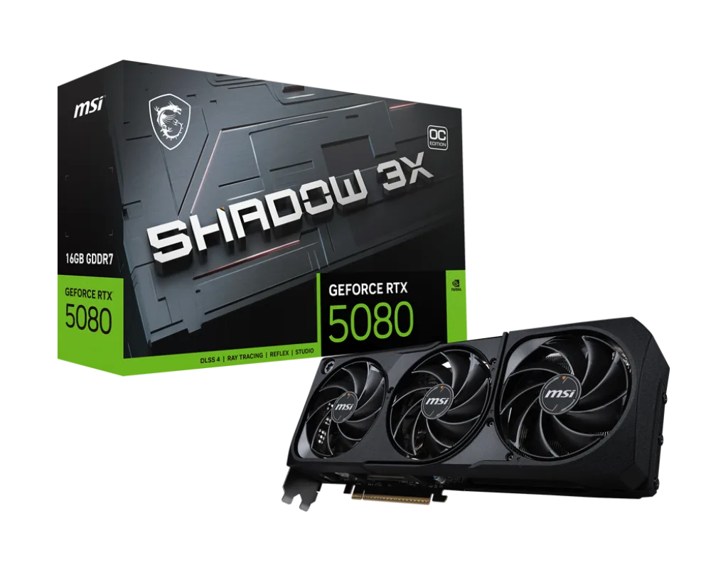 כרטיס מסך MSI RTX 5080 16G SHADOW 3X OC
