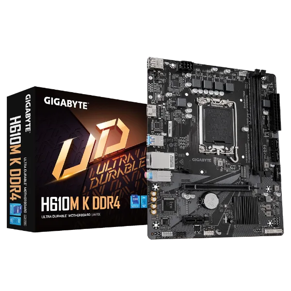 לוח אם GIGABYTE H610M K DDR4 M-ATX LGA1700 M.2 1GBE LAN