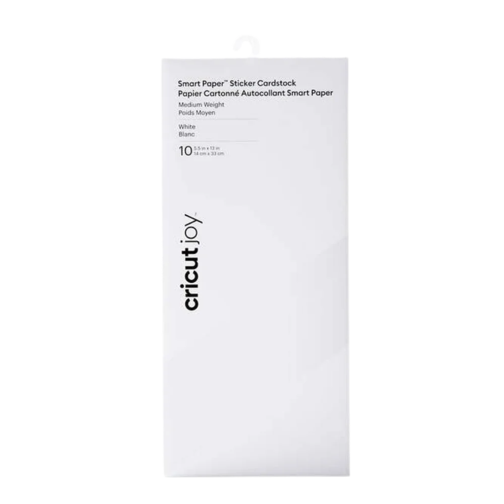 מציאון – מארז 10 דפי Smart Paper Sticker Cardstock לבן 13.9×33 ס"מ מבית Cricut