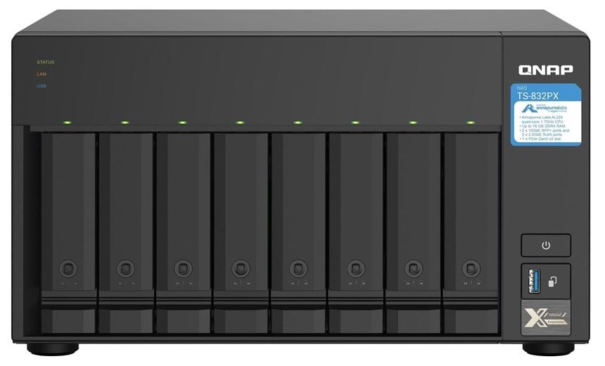 QNAP NAS TS-832PX 8BAY AL324 2*10GbE SFP