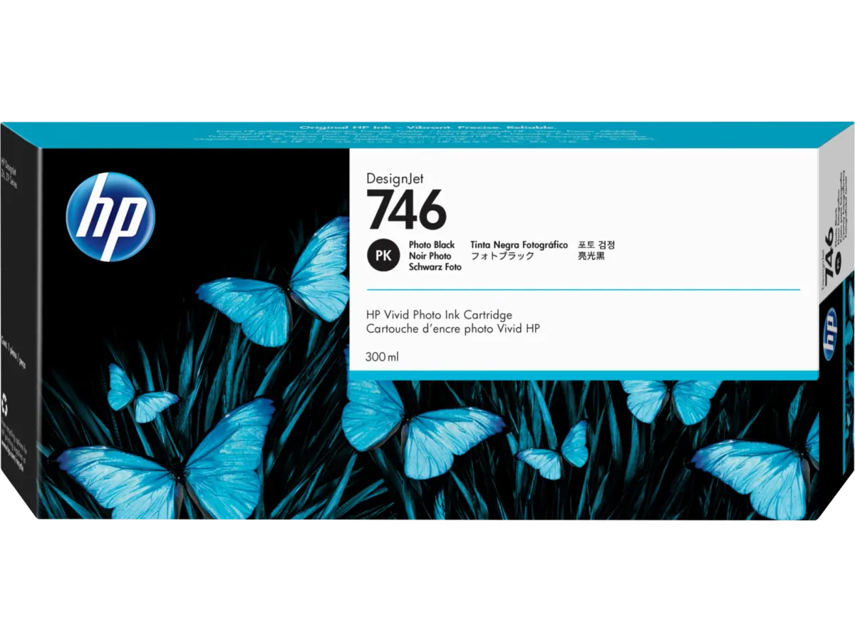 מילוי HP 746 שחור פוטו P2V82A Z6 Z9 300ml