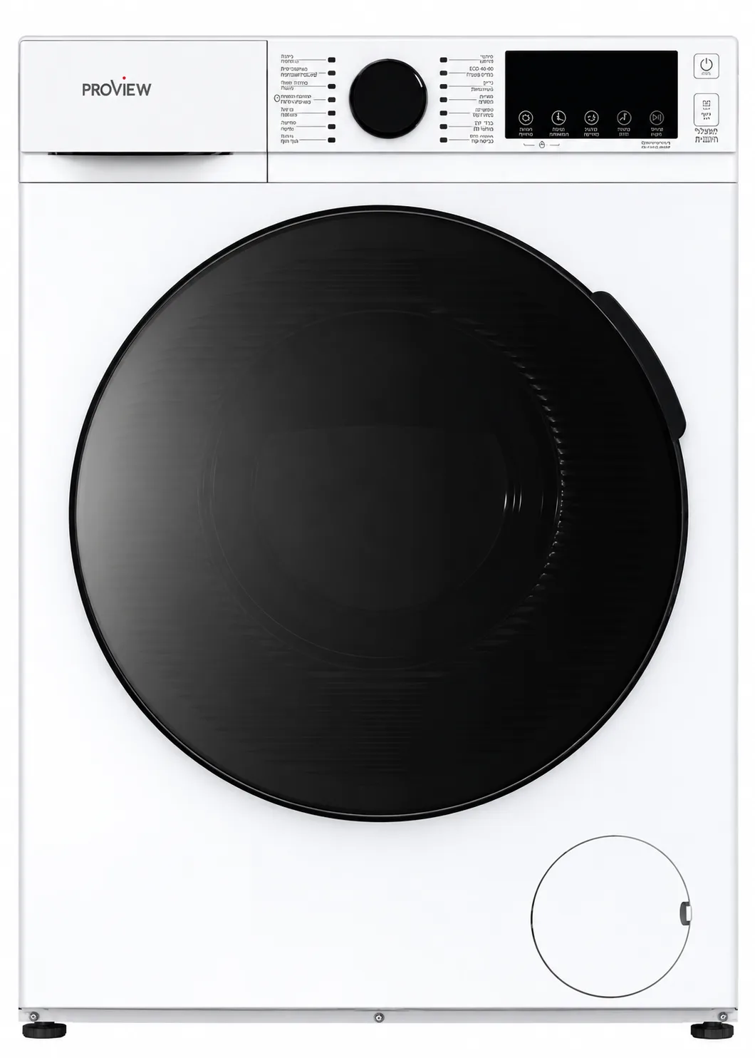 מייבש כביסה פתח קדמי 8 ק"ג ProView DRYHP8 עם משאבת חום Heat Pump בצבע לבן