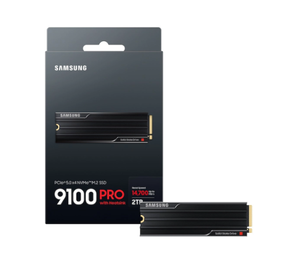 דיסק פנימי Samsung 9100 PRO W Heatsink 2TB Gen5 M.2 NVME 2.0