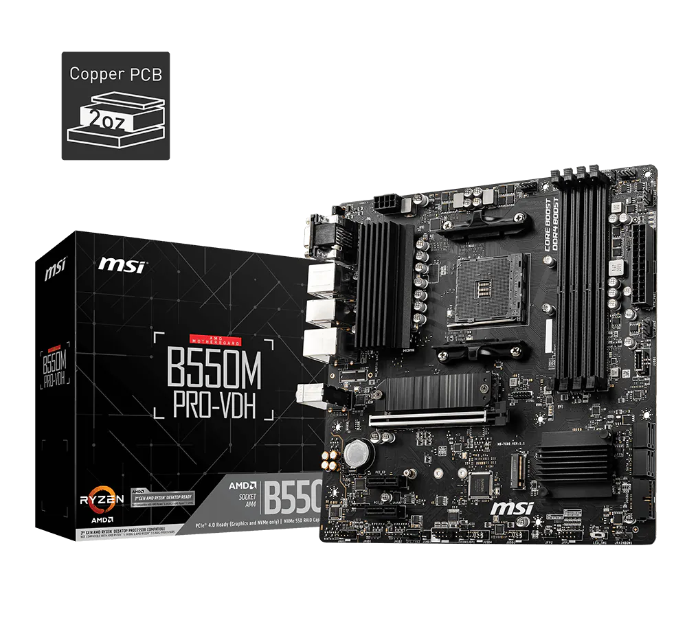 לוח אם MSI B550M PRO-VDH 4719072758417