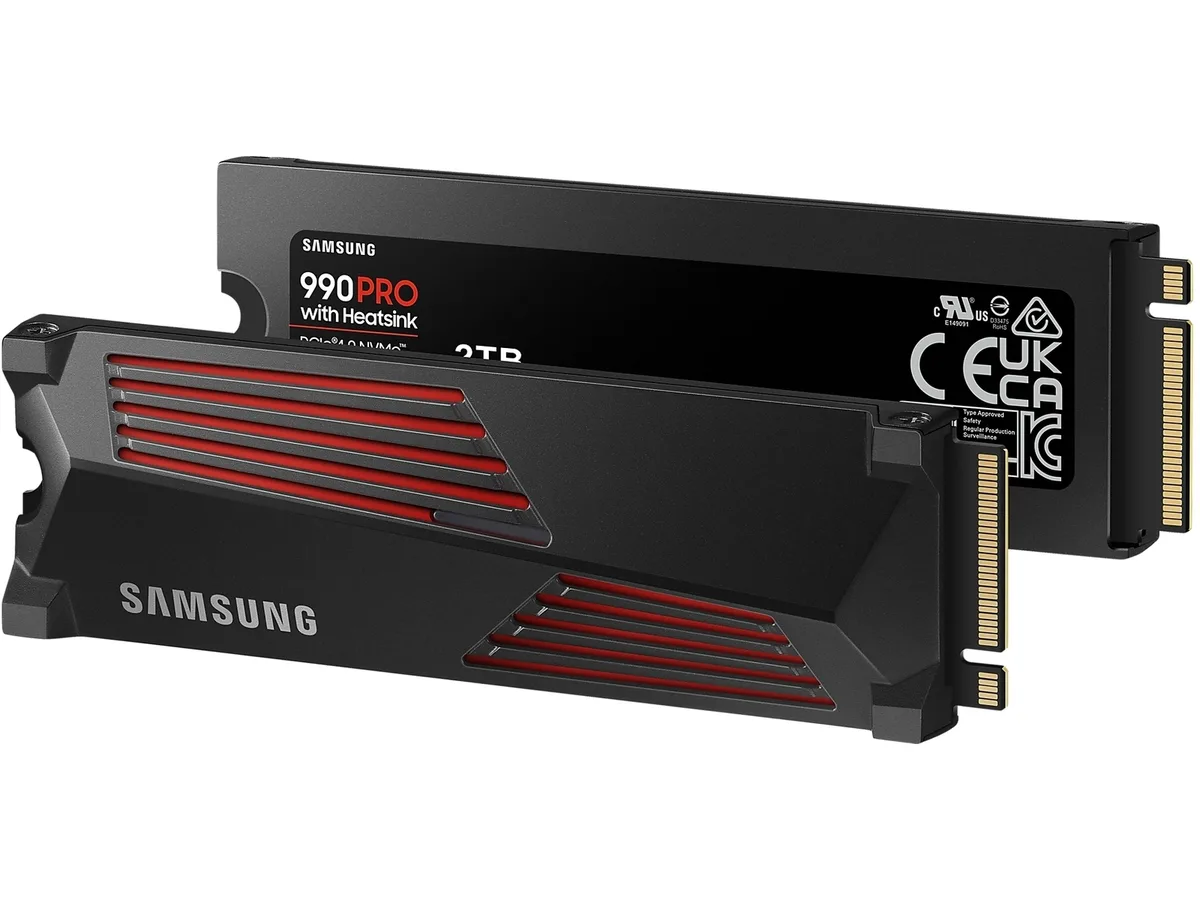 דיסק Samsung 990 PRO 2TB M.2 NVMe + גוף קירור 5 שנים אחריות