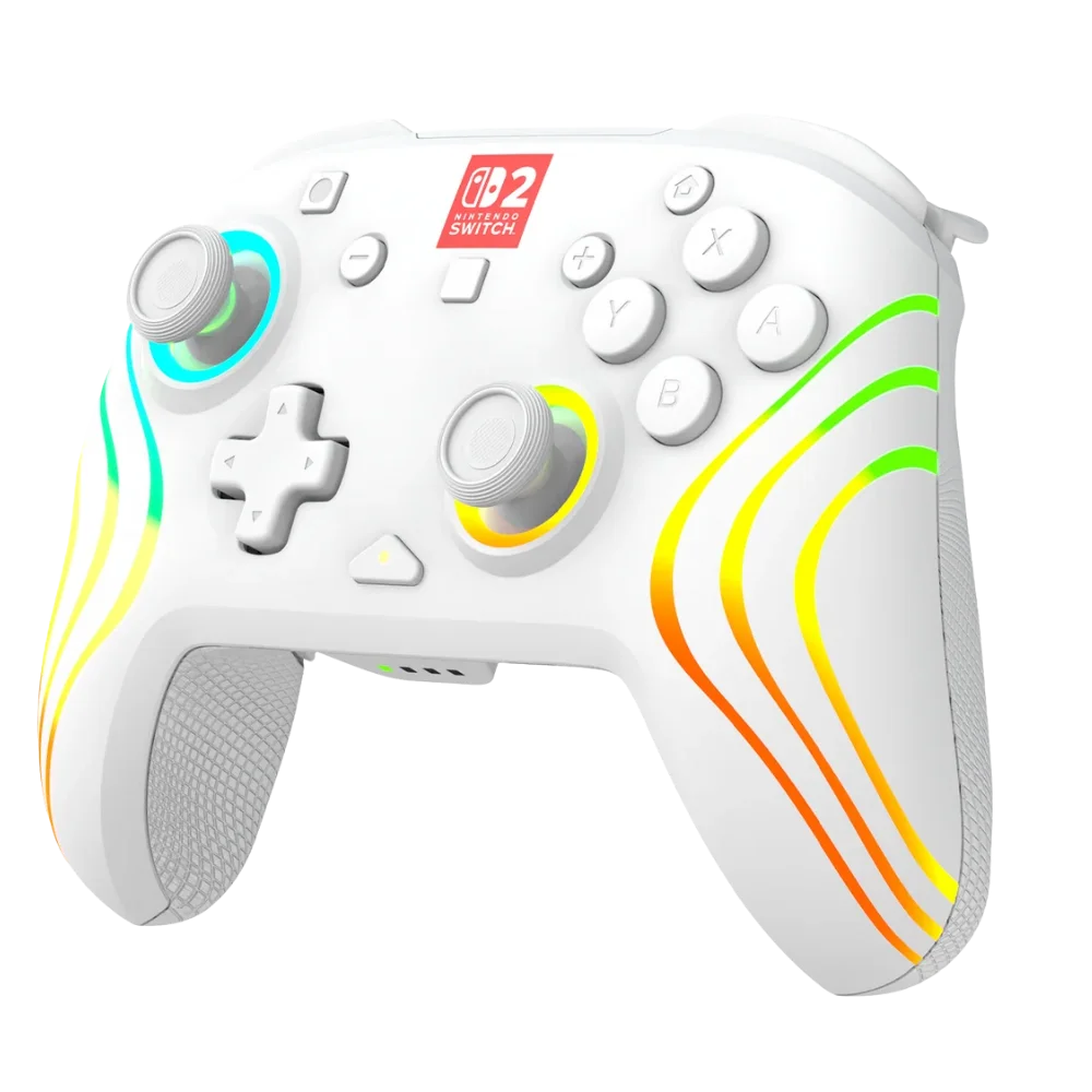 בקר גיימינג אלחוטי ל-Nintendo Switch 2 דגם Afterglow Wave Wireless Controller בצבע לבן מבית Turtle Beach