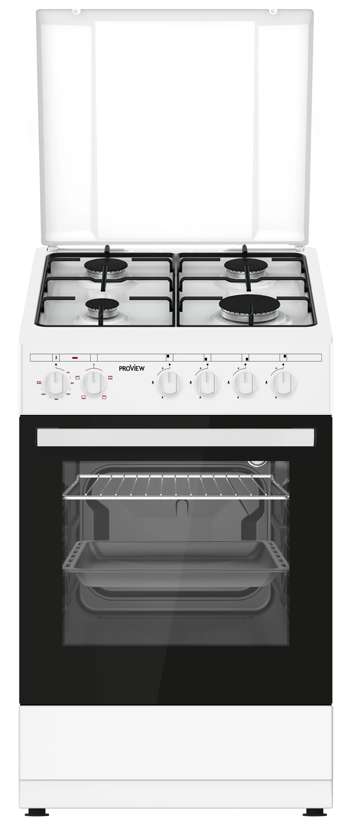 תנור אפייה משולב כיריים PROVIEW PFSO50-WH