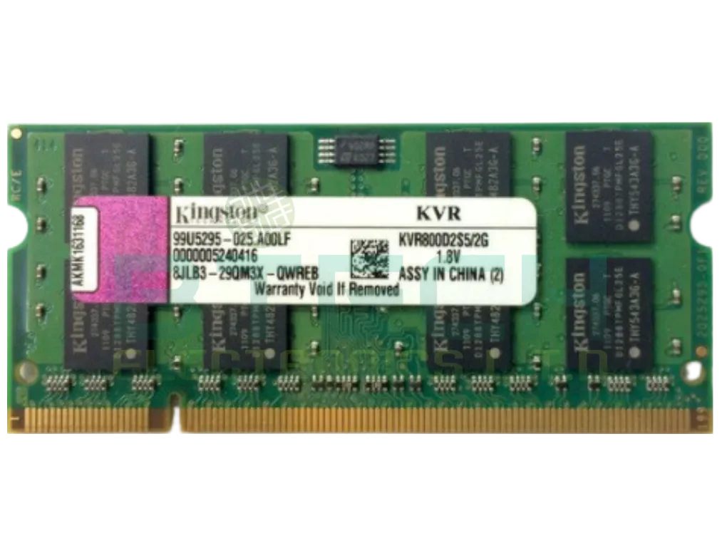זיכרון למחשב נייד Kingston 2GB DDR2 800Mhz 1.8V