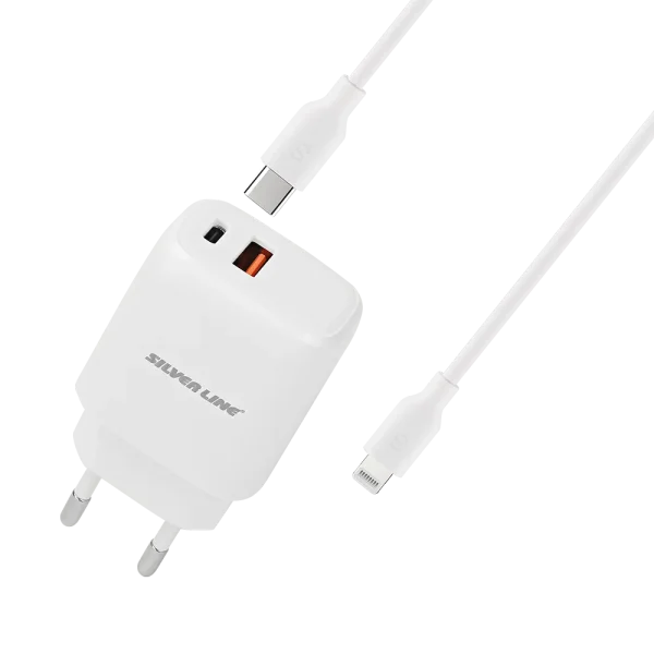 מ.קיר Type-C to Lightning 18W+25W לבן SL