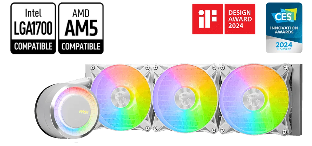 קירור נוזלי לבן למעבד MSI MAG CORELIQUID E360 WHITE