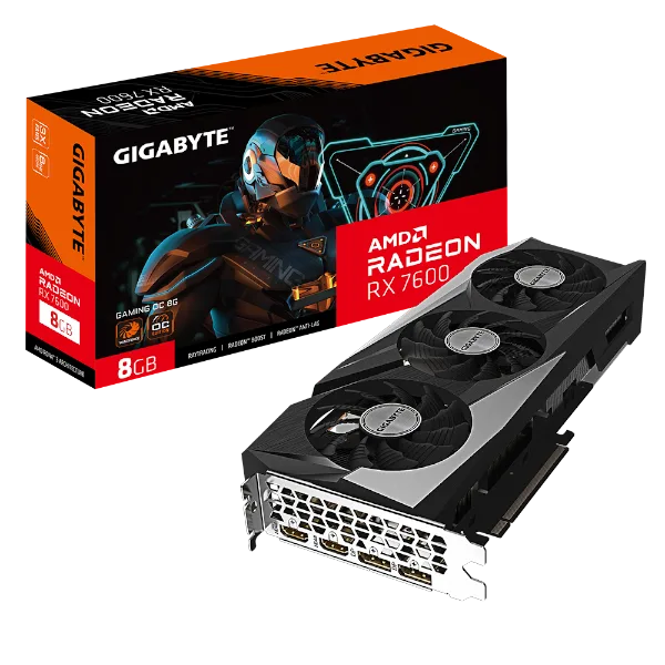 כרטיס מסך Gigabyte RADEON RX 7600 Gaming OC 8GB rev 1.1