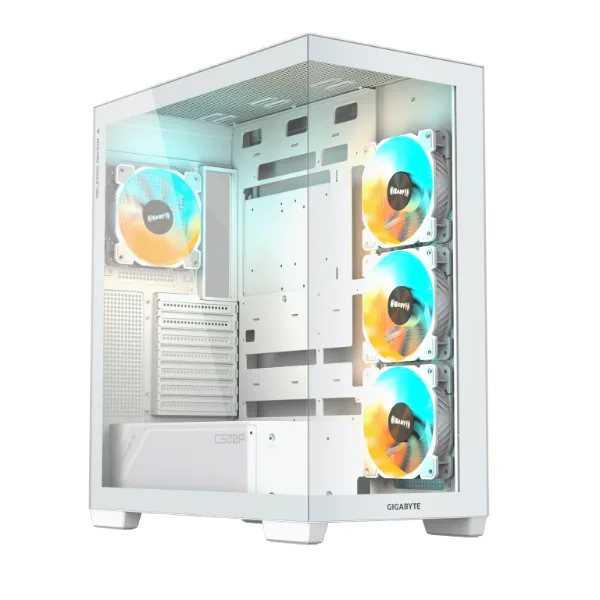 מארז לבן GIGABYTE C500 PANORAMIC STEALTH ICE Mid-Tower ATX