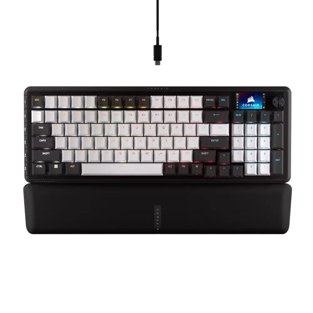 מקלדת מכנית CORSAIR VANGUARD 96 LCD RGB