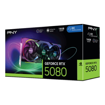PNY GeForce RTX™ 5080 ARGB EPIC-X RGB™ Overclocked Triple Fan GPU