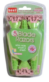 בסט סכ.גילוח 5להבים אישה6יח