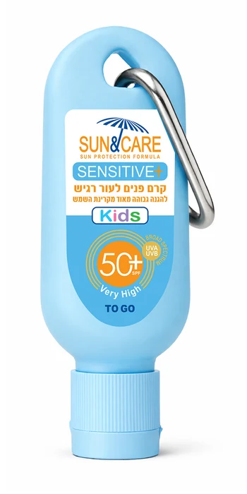 סאן&קאר ק.הגנה לפנים ילדים סנסטיב 30 SPF50 TO-GOמ"ל