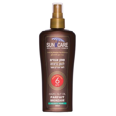סאן&amp;קאר שמן אגוזים 200 SPF6מ"ל