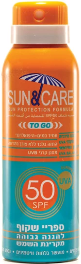 סאן&amp;קאר ספריי שקוף UVA Bמבוגרים 100 SPF50מ"ל