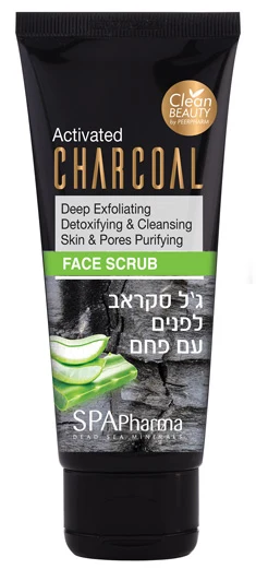 ספא פארמה פחם CHARCOALגל סקראב לפנים150מל