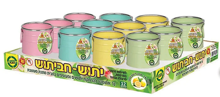 גרין פלייס נר דוחה יתושים -חביתוש עד 16שעות בעירה ( 12יח' במגש)