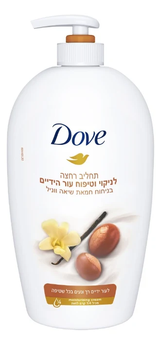 דאב תרחיץ לניקוי לידיים חמאת שיאה ווניל 500מל