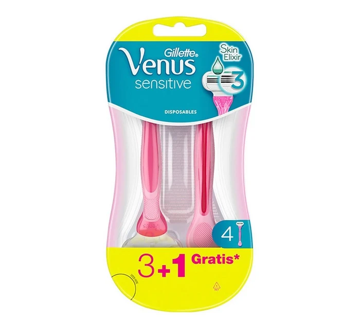 וונוס חד פעמי סנסטיב 3להבים -שלושה סכינים +1